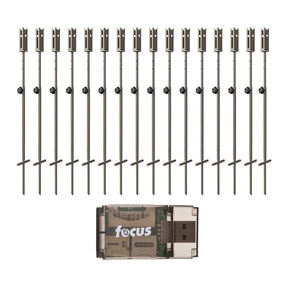 Cuddeback Genius Post Mount 2-Pc Trail Camera Holder (16-Pack) & USB Card Reader
