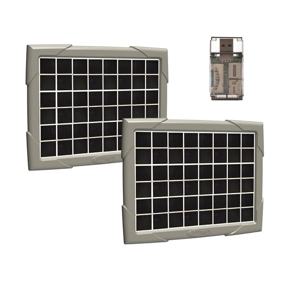 Cuddeback Solar Power Bank - High-Capacity Charger with Card Reader (2-Pack)