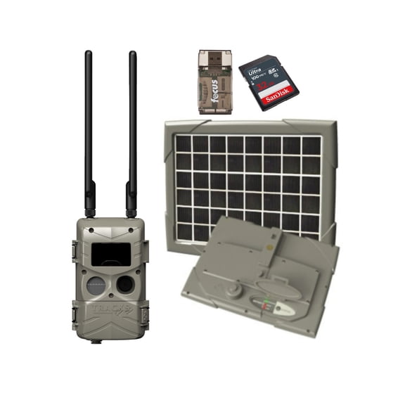 Cuddeback Tracks Black Flash Standalone Cell Camera w/Solar Power Bank Bundle