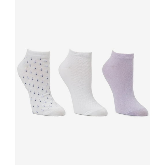 Cuddl Duds 3-pk. Low-cut Socks Lilac 9-11