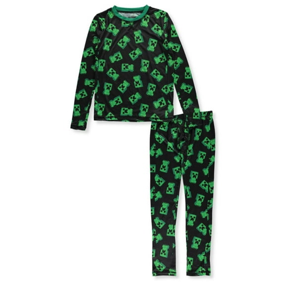 Cuddl Duds Boys' Minecraft 2-Piece Stretch Poly Long Underwear Set (Big Boys)
