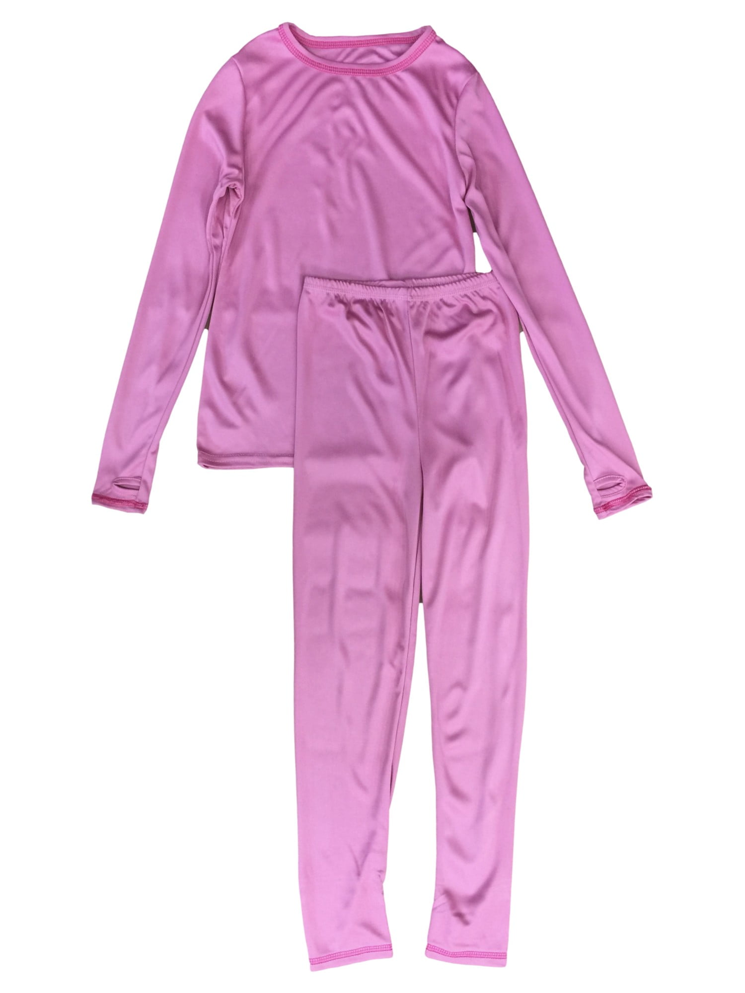 Cuddl Duds Chill Chasers Girls Solid Pink Thermal Underwear Base Layer