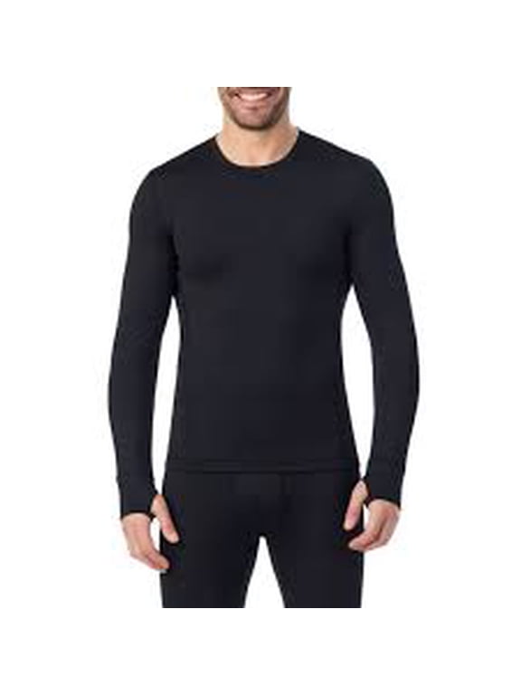 ClimateCore Mens Black Base Layer Long Sleeve Crew Top Size XX-Large