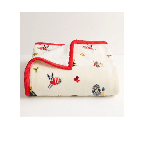 Cuddl Duds Cozy Soft Printed Throw Blanket Dogs