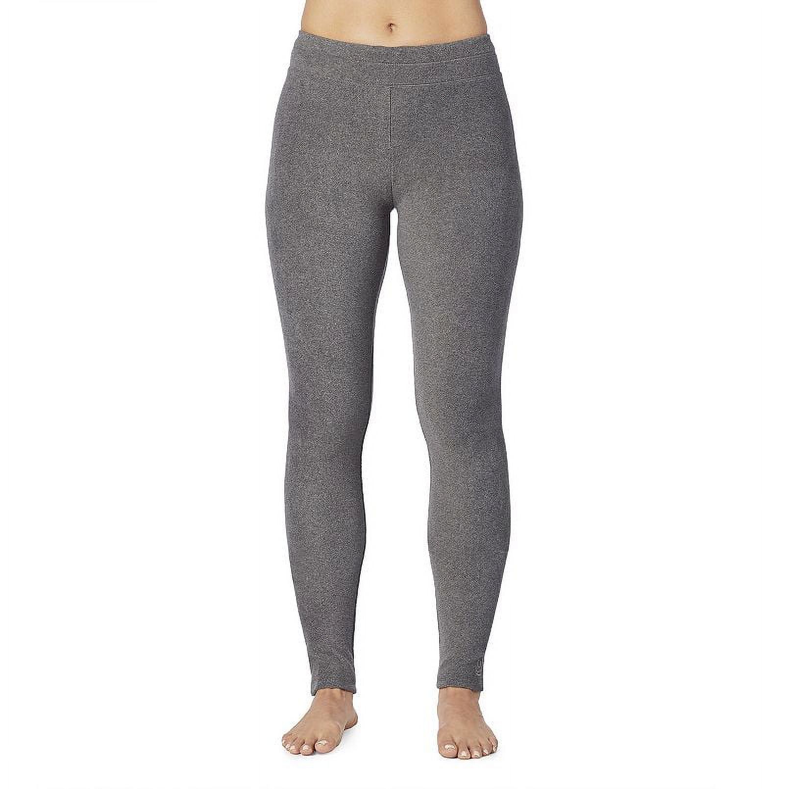 Cuddl Duds FleeceWear Stretch Leggings (for Women) CHARCOAL HTHR (L )