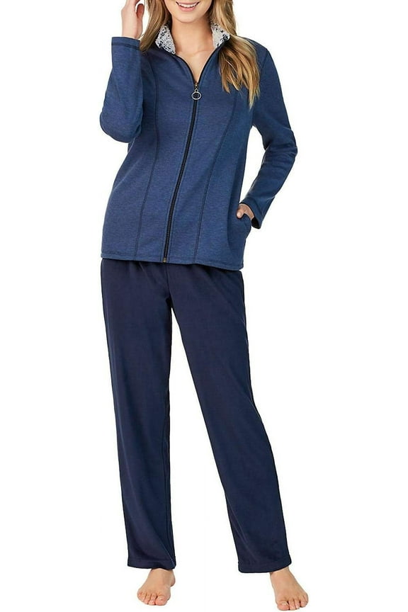 Cuddl Duds Lounge PJ Set Navy XXL