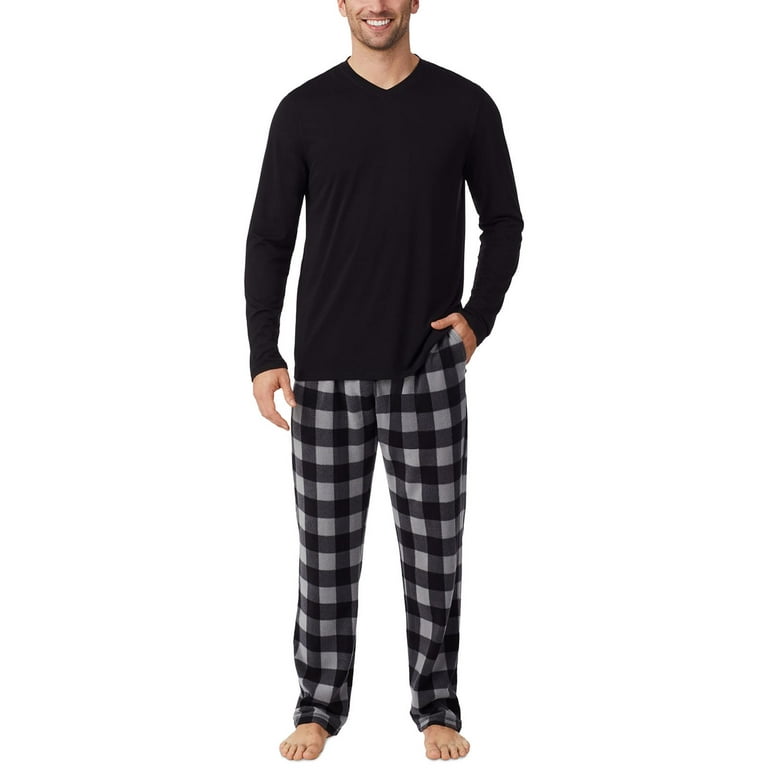 Cuddl Duds Mens Cabin Fleece 2PC Pajama Sets Walmart
