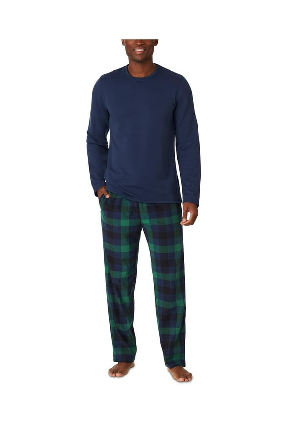 Mens Cozy Lodge Plaid 2PC Pajama Sets