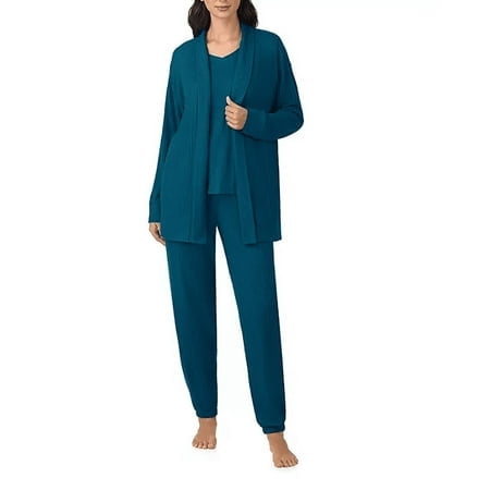 Cuddl Duds Women's 3-Piece Lounge Set (Blue, XS) - Walmart.com