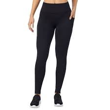 Cuddl Duds Women's ClimateCore Baselayer Legging with side pockets black Size XXL