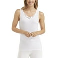 thumbnail image 1 of Cuddl Duds Women's SofTech Venice Lace Camisole, White, Large, 1 of 2
