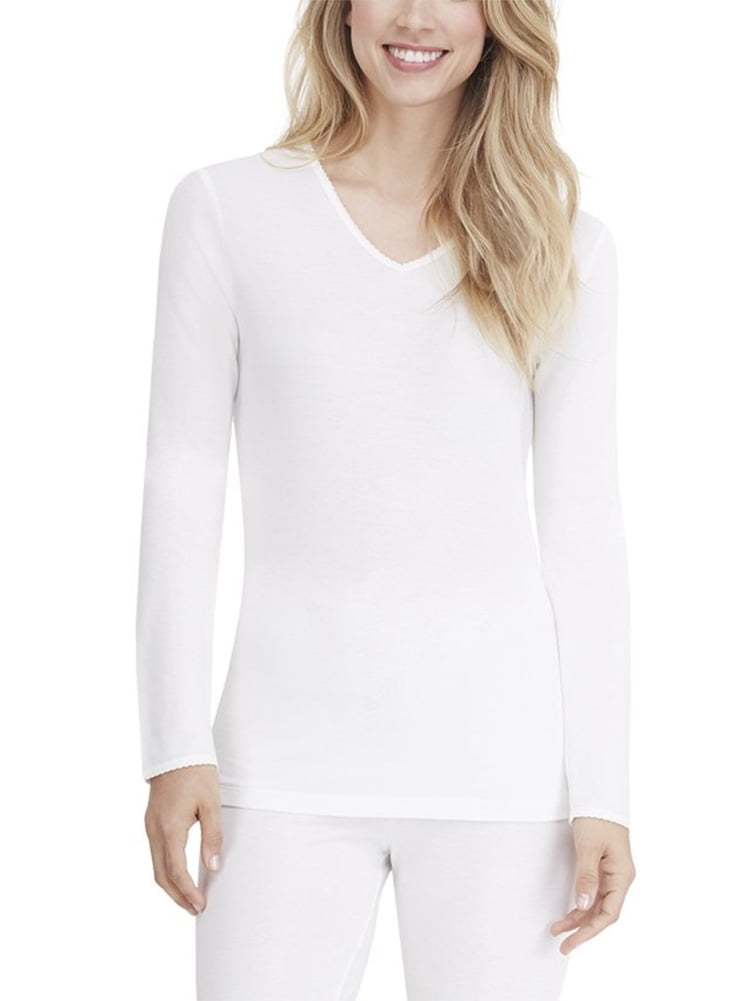 cuddl duds v neck long sleeve