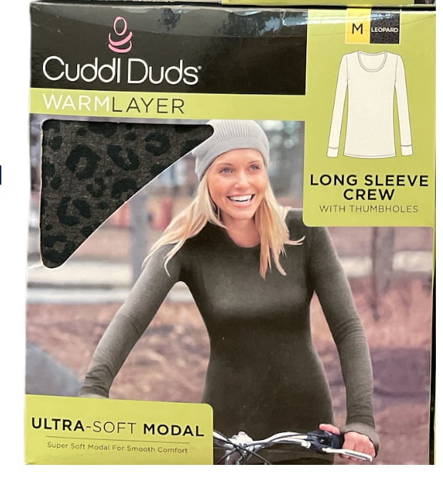Cuddl Duds Women's Warm Base Layer Ultra Soft Modal Long Sleeve Crew