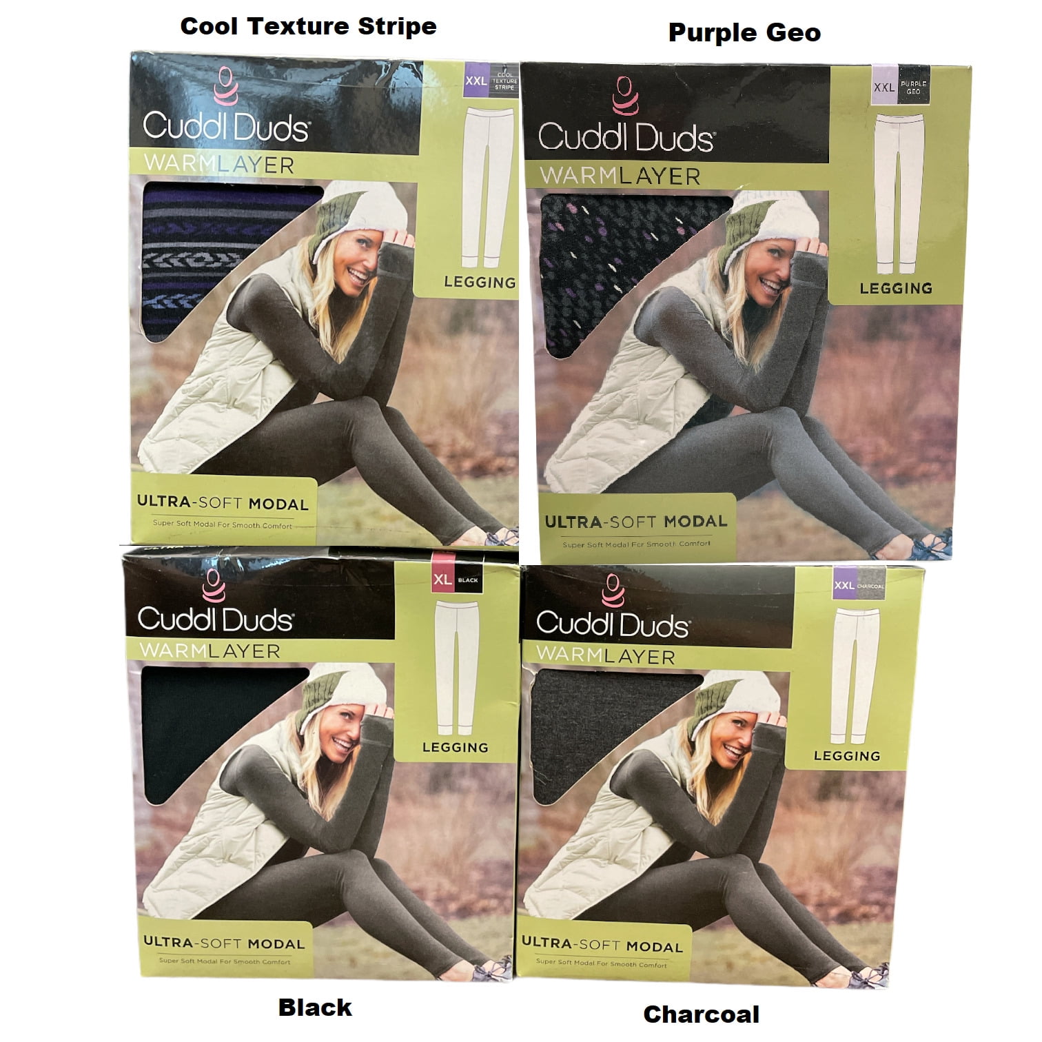 Cuddl Duds Women's Warm Layer Stretch Ultra Soft Modal Cuff Leggings