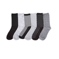 thumbnail image 1 of Cuddl Duds Womens 6 Pack Supersoft Warm Crew Socks- Blue Pack (Black), 1 of 1