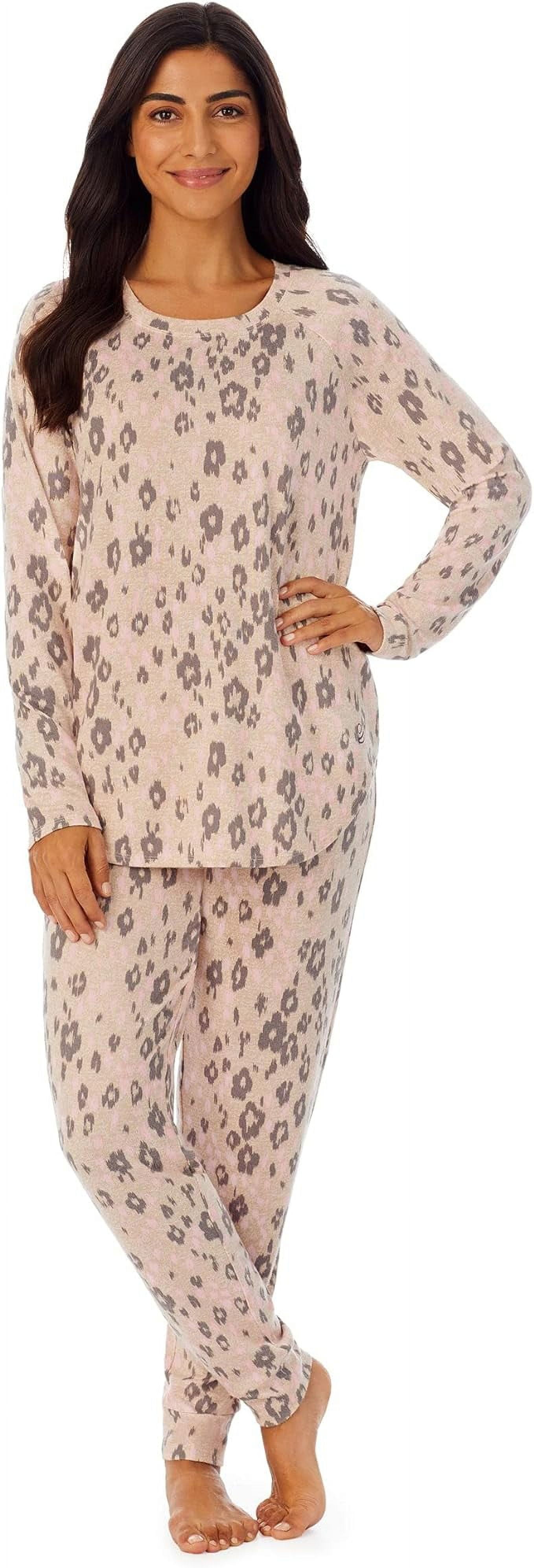 Cuddl Duds Womens LongSleeve Crewneck Pajamas Animal XL