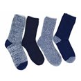 thumbnail image 1 of Cuddl Duds Womens Size 4-10 (4-Pack) Plushfill Leg Layering Boot Crew Socks, (Single Pack/Navy Twist), 1 of 1
