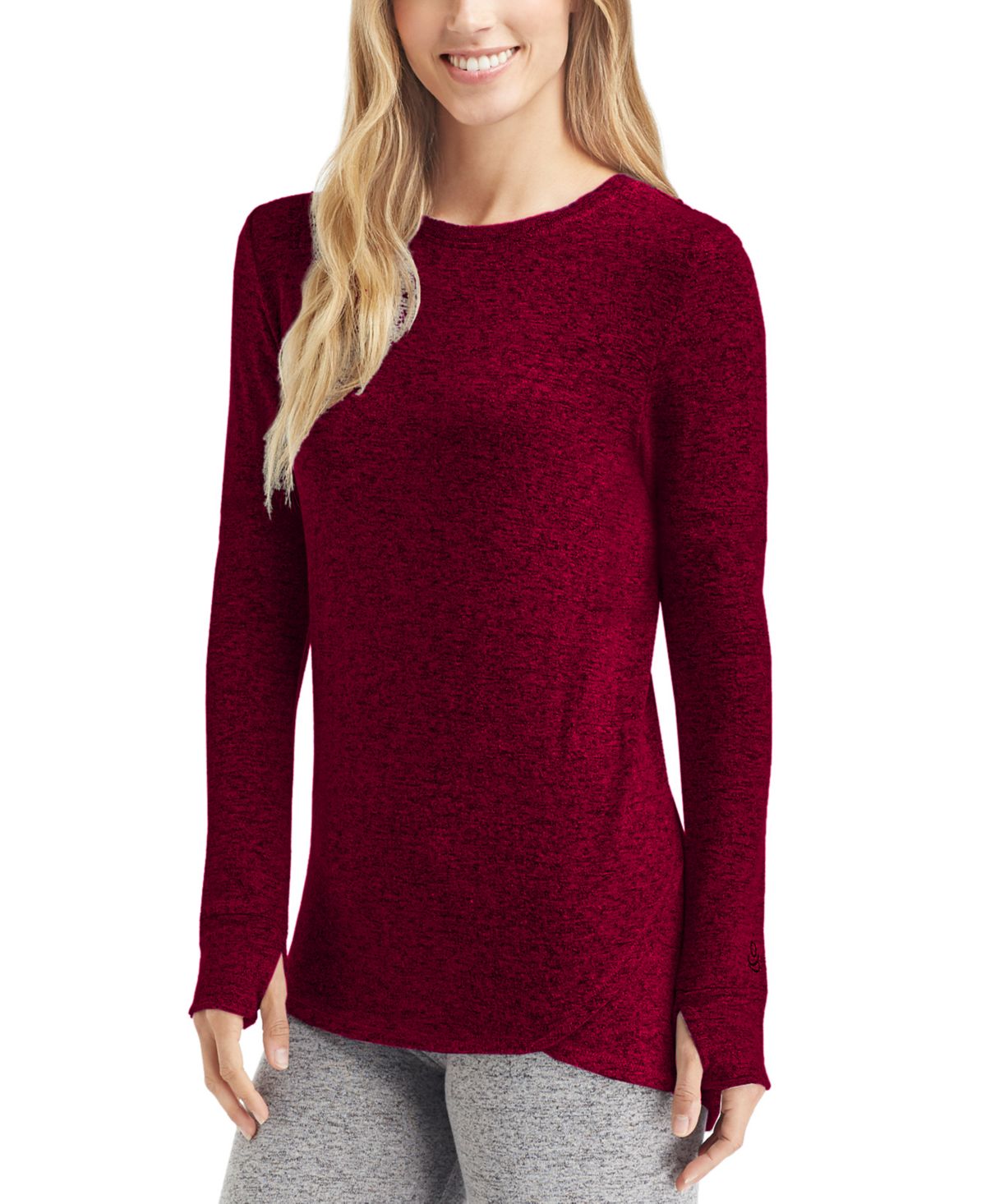 Cuddl Duds Womens Soft Knit Long Sleeve Top