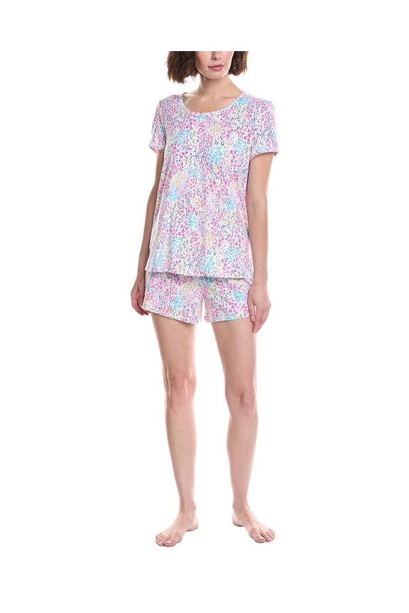 womens 2pc Boxer Pajama Set, XL, Pink