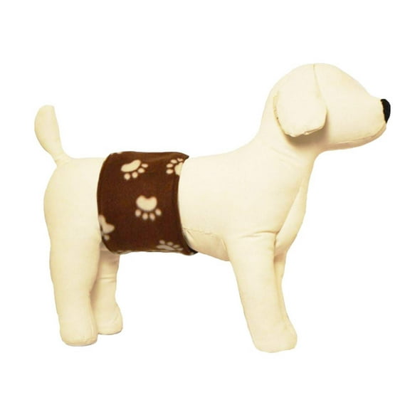 Cuddle Bands Belly Band for Male Dogs - Brown Paw Print