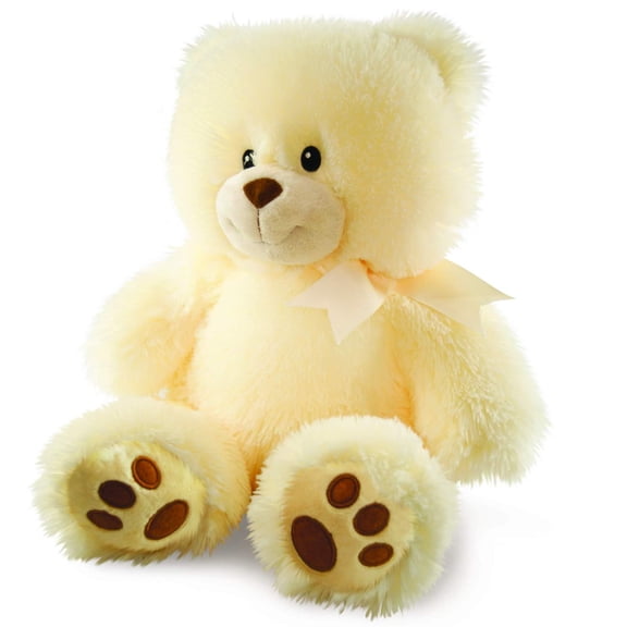 Cuddle Barn Cuddles the Cub Teddy Bear, Musical Stuffed Animal Plush Toy for Babies Glows and Plays 5 min Melody of "Brahm's Lullaby" to Soothe Babies to Sleep, 14" NEW