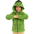 thumbnail image 1 of Cuddle Club Hulk Baby Hoodie Full Zip Fleece Jacket for Babies 12 to 18 Months, 1 of 6