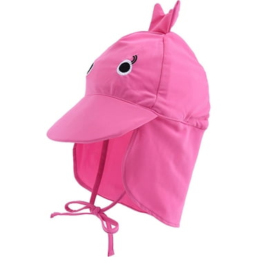 Cuddle Club Infant Sun Hat UPF 50+ UV Protection Hat Baby Summer Essentials, Flamingo Medium