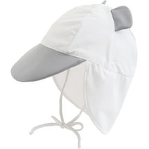 Cuddle Club Infant Sun Hat UPF 50+ UV Protection Hat Baby Summer Essentials, Gray Bear Small