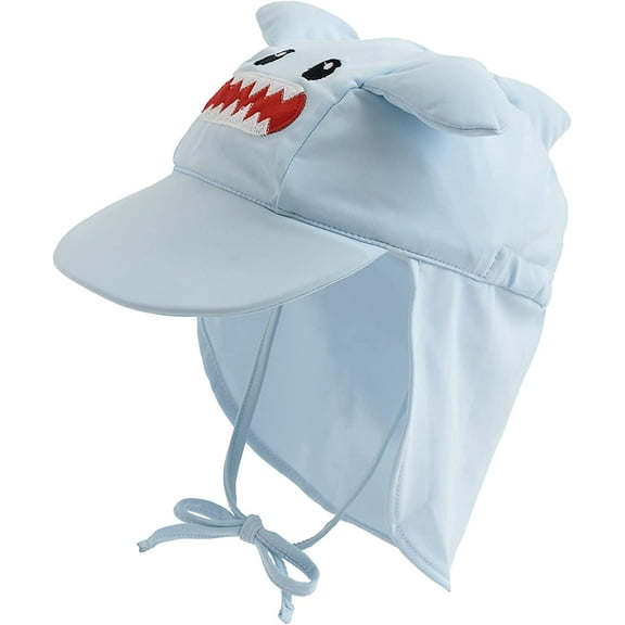 Cuddle Club Infant Sun Hat UPF 50  UV Protection Hat Baby Summer Essentials, Shark Small