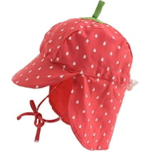 Cuddle Club Infant Sun Hat UPF 50+ UV Protection Hat Baby Summer Essentials, Strawberry Small