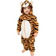 thumbnail image 1 of Cuddle Club One-Piece Baby Swimsuit UPF 50+ Infant Sunscreen Baby Beach Gear, Tiger 3-6 Mos, 1 of 1