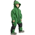 thumbnail image 1 of Cuddle Club One Piece Kids Rain Suit Waterproof Jacket Toddler Overalls, Green Dino 2T, 1 of 7