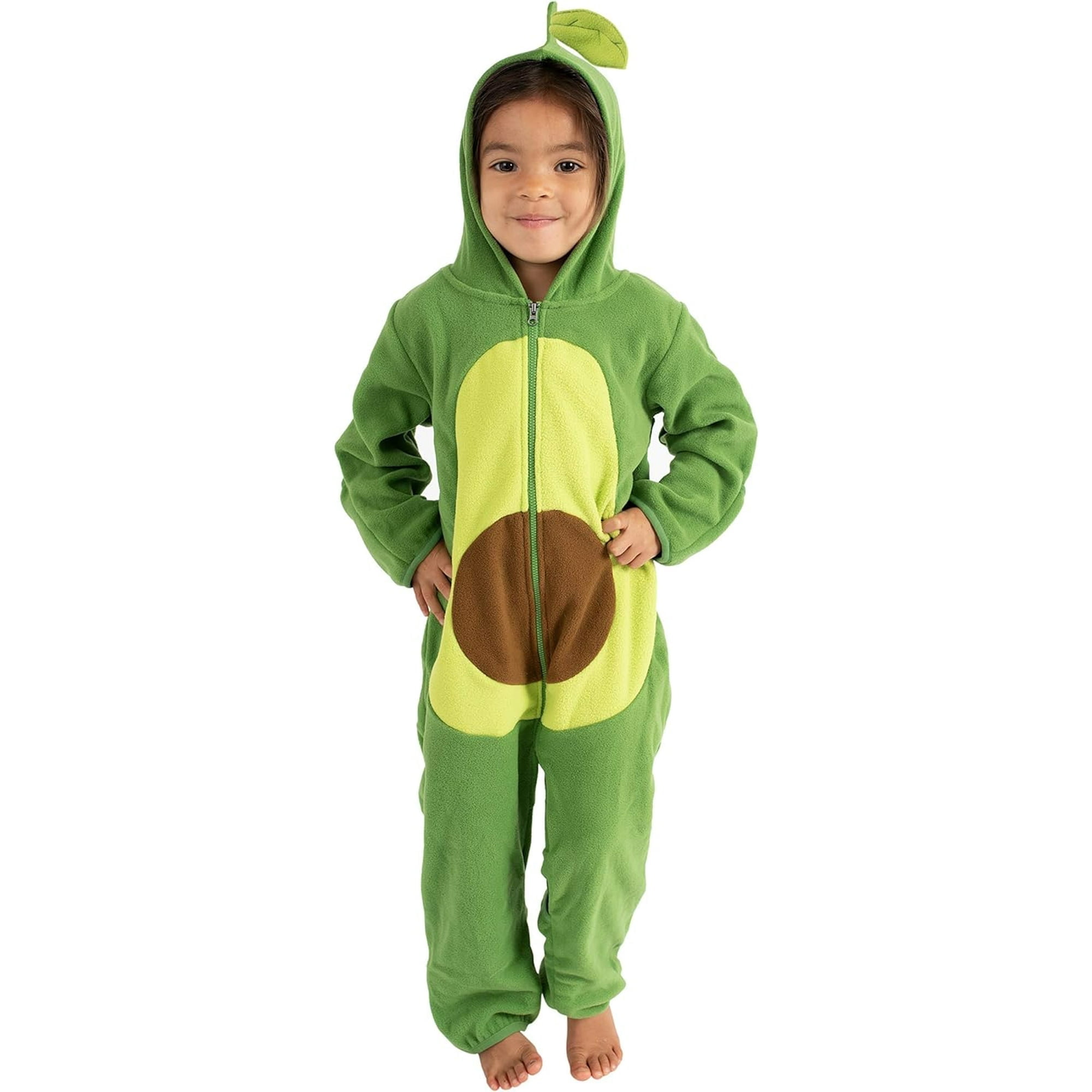 Cuddle Club One Piece Romper Hooded Fleece Onesie Jumper for Baby, Avocado 6-12 Mos