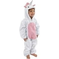 thumbnail image 1 of Cuddle Club One Piece Romper Hooded Fleece Onesie Jumper for Baby, Unicorn White & Pink Newborn, 1 of 1