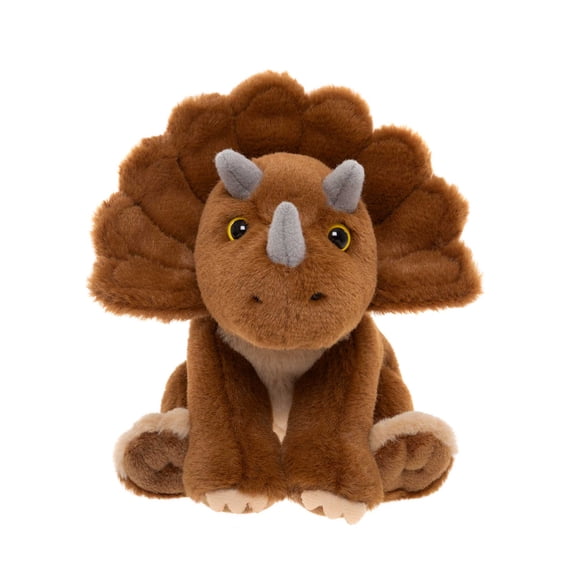 Cuddle Cub Triceratops | Small Plush Brown Dinosaur Stuffed Animal Toy
