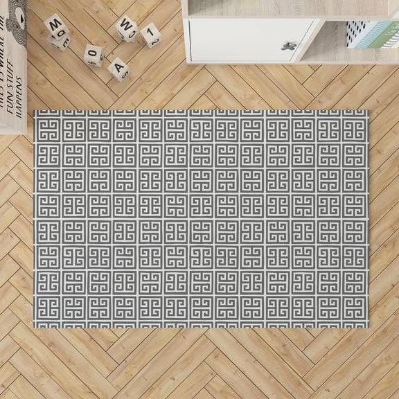 Cuddle Key Ivory Charcoal Kids Play Mat