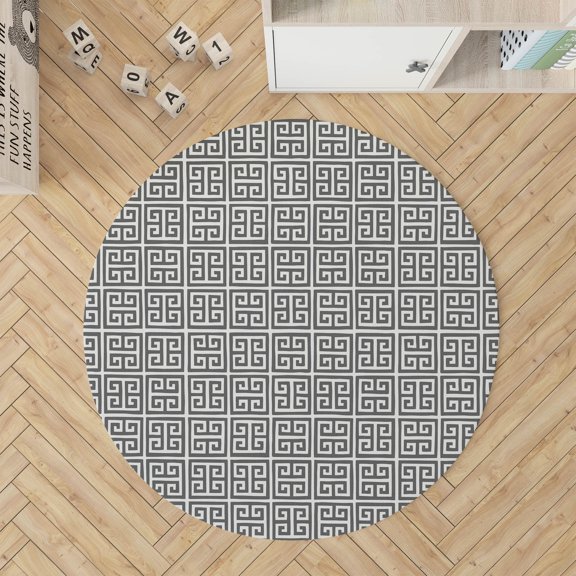 Cuddle Key Ivory Charcoal Kids Play Mat