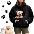 thumbnail image 1 of Cuddle Pouch Hoodie for Women Fleece Carrier Sweatshirt with Dog Pouch, 1 of 6