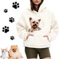 thumbnail image 1 of Cuddle Pouch Hoodie for Women Fleece Carrier Sweatshirt with Dog Pouch, 1 of 6
