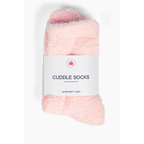 Cuddle Socks for Women & Men - Unisex Fit Microfiber Sleep Socks for Men & Women - Ultra Plush, Luxurious, & Cozy Socks Light Pink