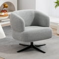 thumbnail image 1 of Cuddle Style Leisure Swivel Sofa Chair 360 Degree Rotating, Compact Single Seat for Balcony Study Living Room, Antique Grey, 1 of 7