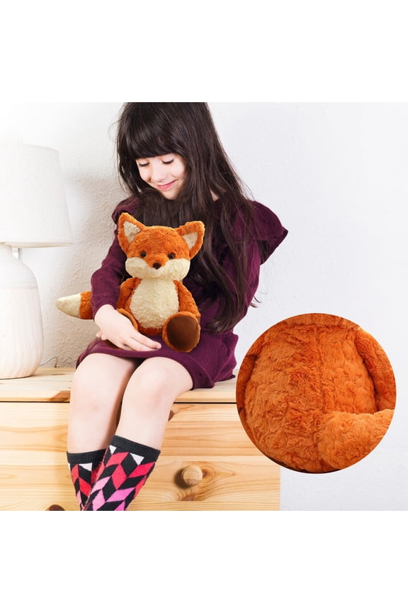 Cuddle Toys, Plush Fox, Rose, Brown Paw Pads, Sitting Plush, Birthday Stuffed Animal, Gift For, Nursery Toys, Woodland Plush, 1 Pc, Decorative Plush, Kids Gift