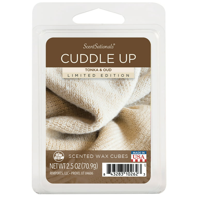 Scentsationals 2.5 oz Cuddle Up Scented Wax Melts, White