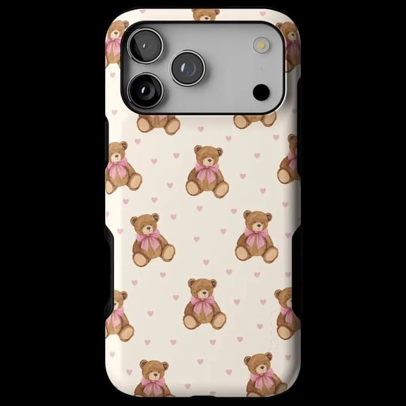 Cuddle Up Teddy Bear Phone Case with iPhone 17 to 11 Pro Max