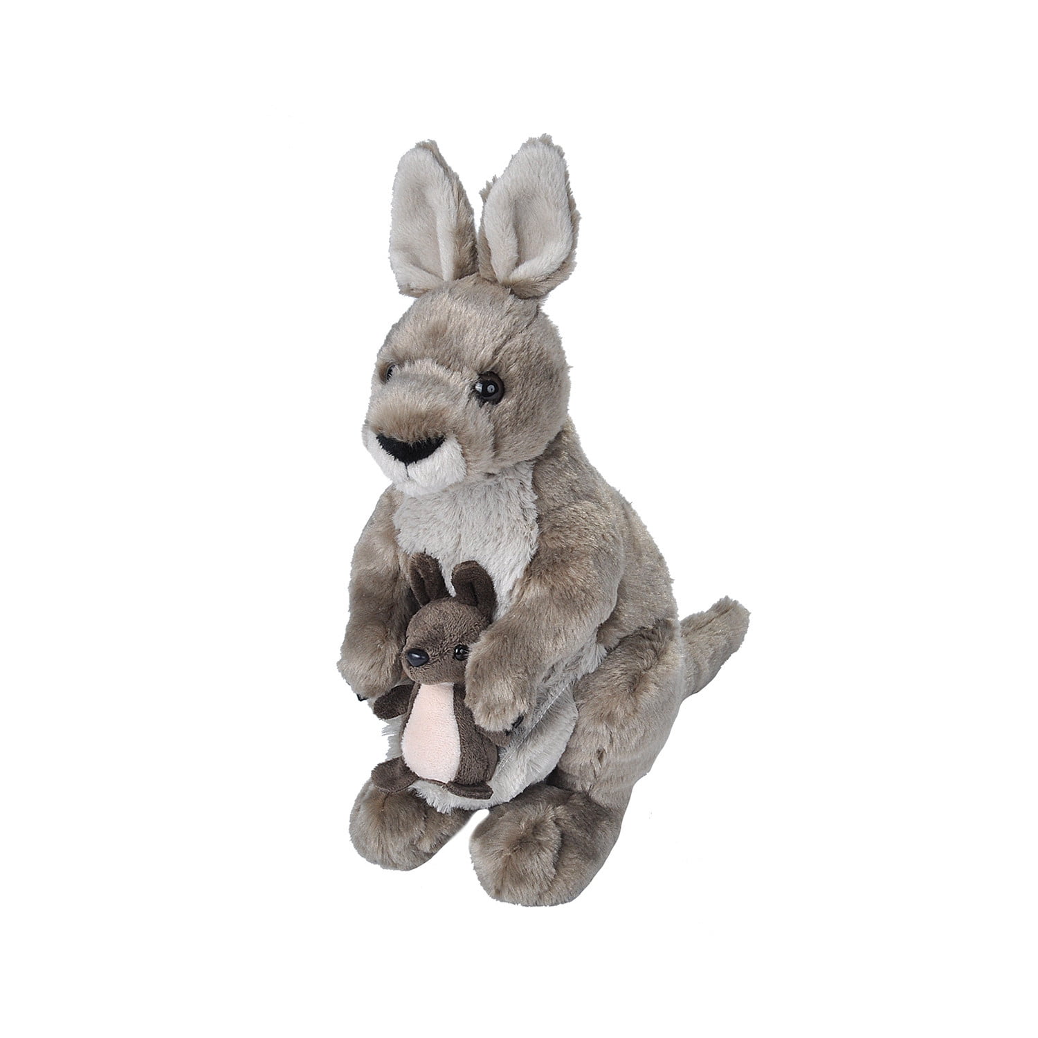 Wild Republic 12-Inch Brown Plush Kangaroo with Joey