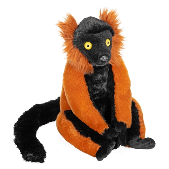 Wild Republic Lemur Red Ruffed, Cuddlekins, Stuffed Animal, 12 Inches, Gift for Kids, Plush Toy, Fill is Spun Recycled Water Bottles