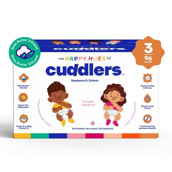 Cuddlers Disposable Diapers - Size 3 - 96ct