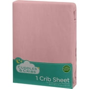 Cuddles & Cribs 100% Cotton Jersey Fitted Crib Sheet Bedding Jersey Teens 100% Cotton Crib Fitted Sheet - Light Pink