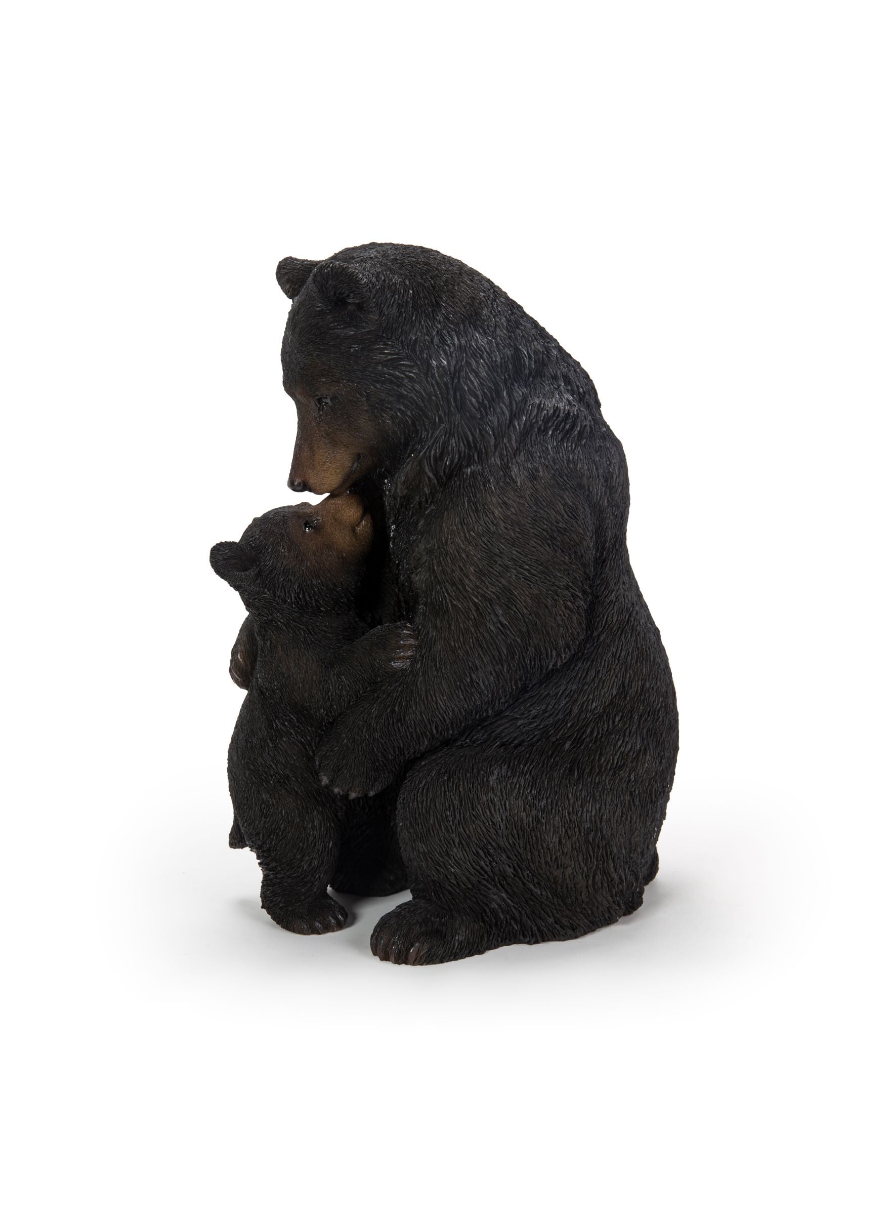 Free Shipping! Cuddling Mother and Baby Bear Garden Statue - Black ...