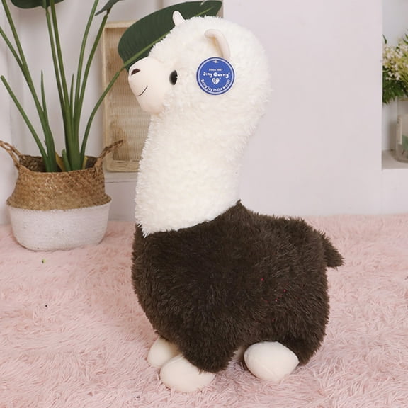 Cuddly Alpaca Llama Lamb Toy - Stuffed Animal Cushion Plush Doll Valentine Gift New Baby Gift Graduate Gift Lovers Anniversary Fiesta Gift for Girlfriend Children Friends